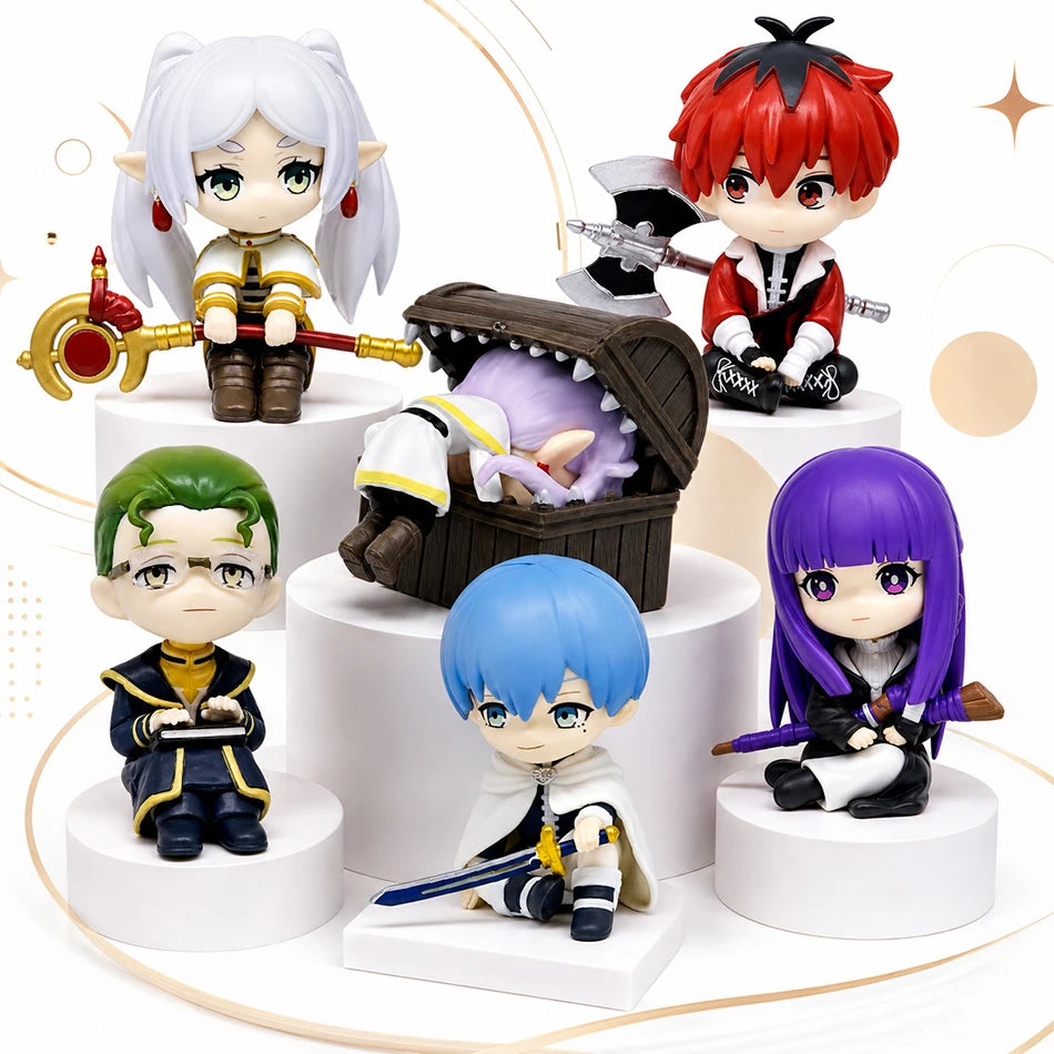 New Bandai Frieren: Beyond Journey's End 7.5cm Anime Figures Frieren Himmel Action Figure Cute Anime Figure Ornaments Collection
