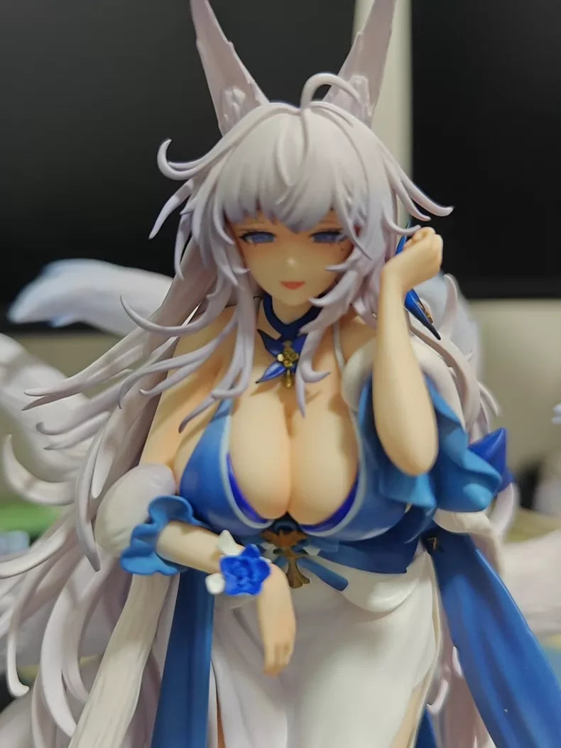 28.5cm Blue Archive Shinano Anime GK Figure, Evening Gown Ver PVC ABS Beautiful Girl Statue Model, Desktop Ornament Collectible