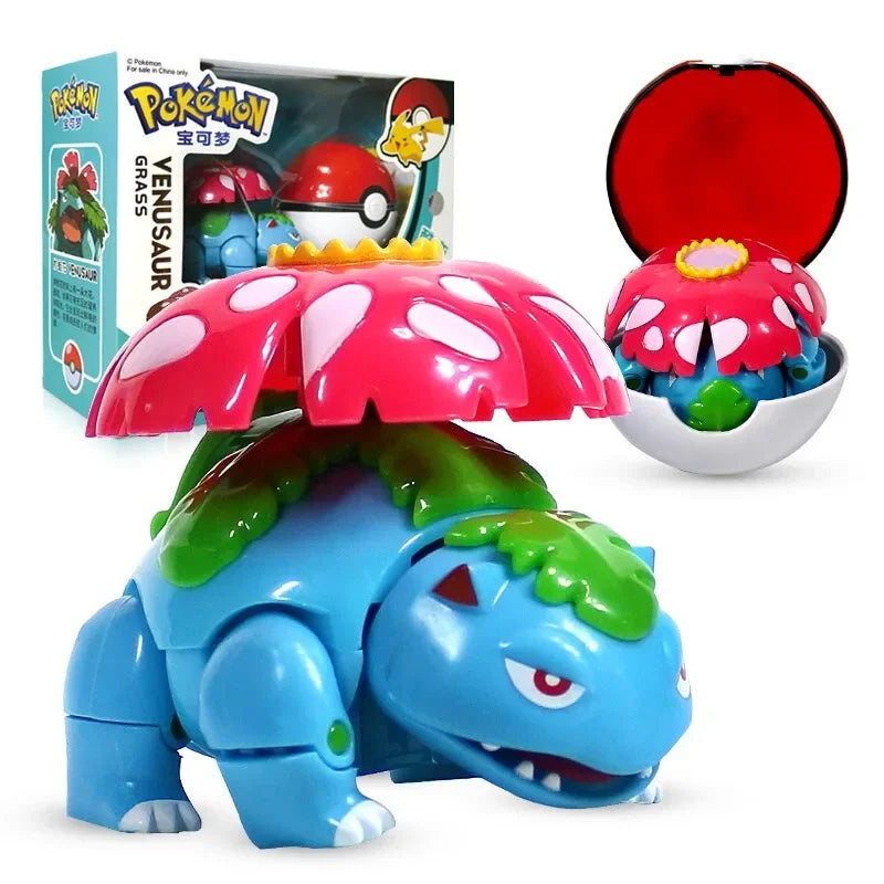 Deform Pokemon Pokeball Greninja Lucario Ball Action Figure Toy Set Mew Pikachu Dragonite Snorlax Venusaur Blastoise Elf Monster