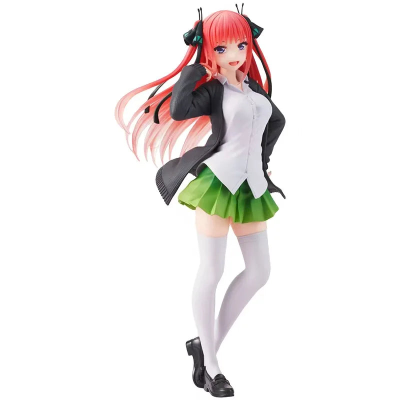 Anime The Quintessential Quintuplets Figure Miku Nakano Figuras Ichika Nino Yotsuba Itsuki School Uniform PVC Toys for Gift