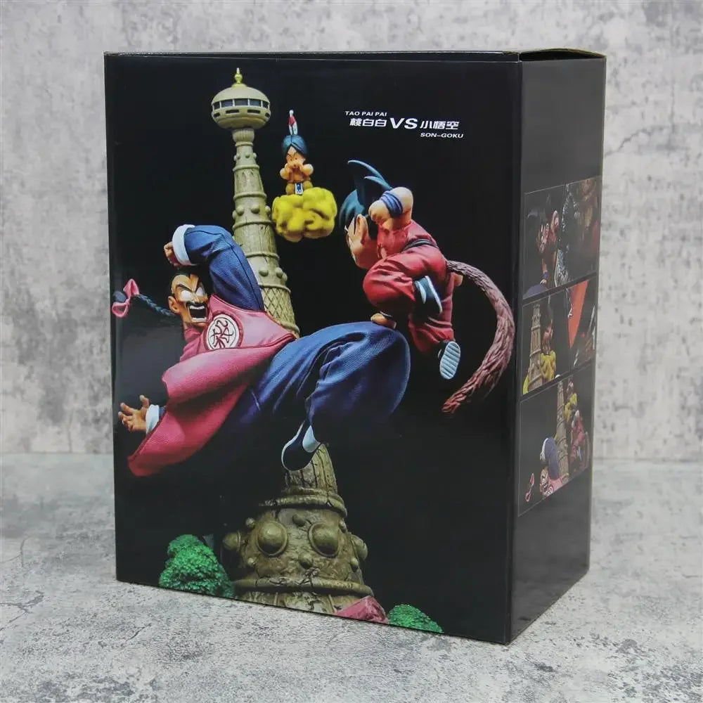 28cm Dragon Ball Anime Figures Goku Figurine Tao Pai Pai Vs Son Goku Series Karin Tower Action Figures Collectible Ornament Toys