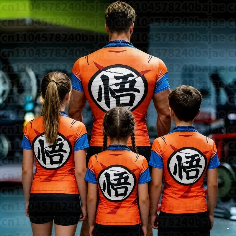 Anime New Dragon Ball Z Goku Vegeta Gym Fitness Top Men's Cosplay Print T-shirt Special Edition Kids Quick Dry Sports Jersey
