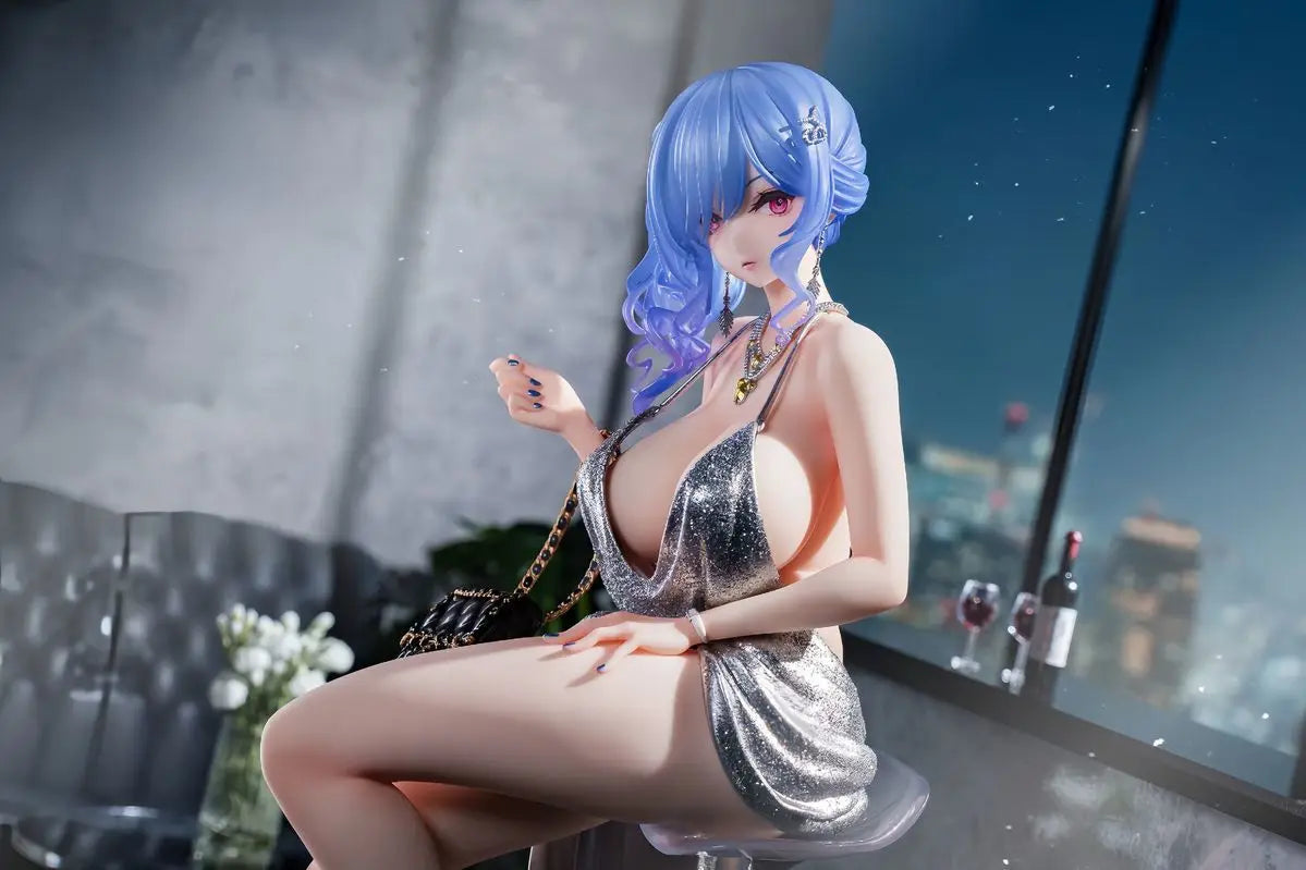 Azur Lane St. Louis Anime Figure 28cm Seated Pose Evening Dress Version Collectible Statue for Desktop Decoration Gift