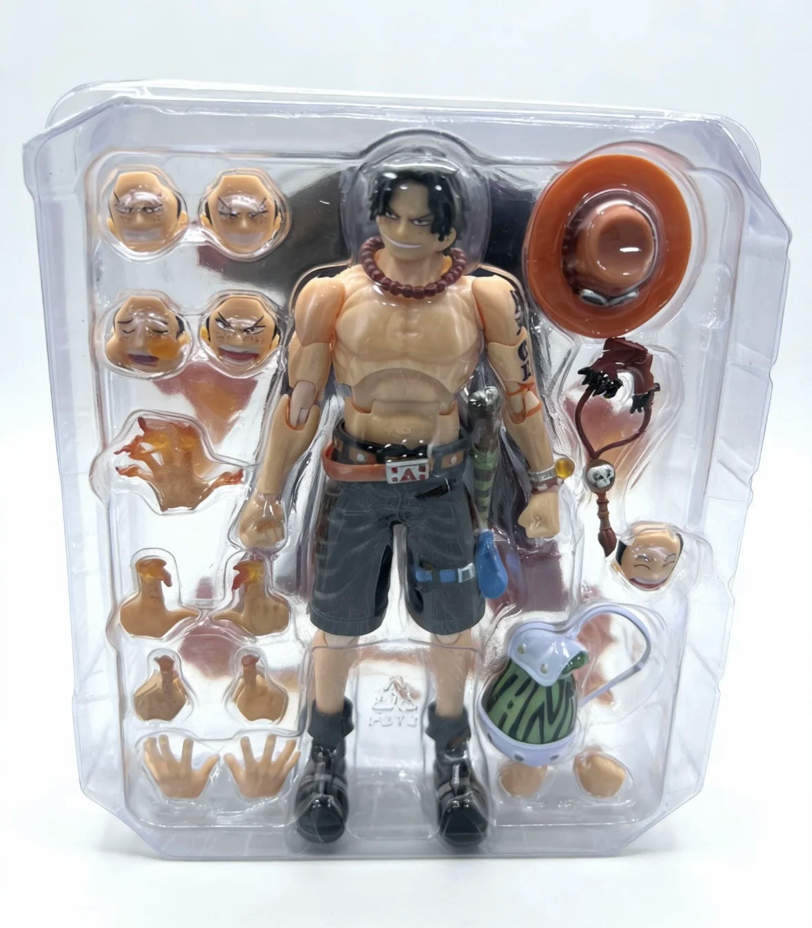 Bandai SHF One Piece Fire Fist Ace Action Figure - Collectible Model Toy Doll Ornament for Birthday Gift