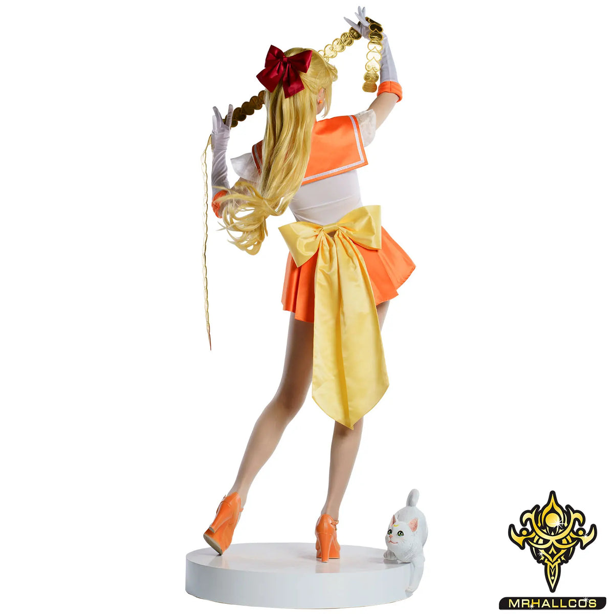 MRHALLCOS Anime Cosplay Sailor Venus Minako Aino Moons SuperS Crystal Dress Outfits Costume Halloween Party Kid Adult Women Plus