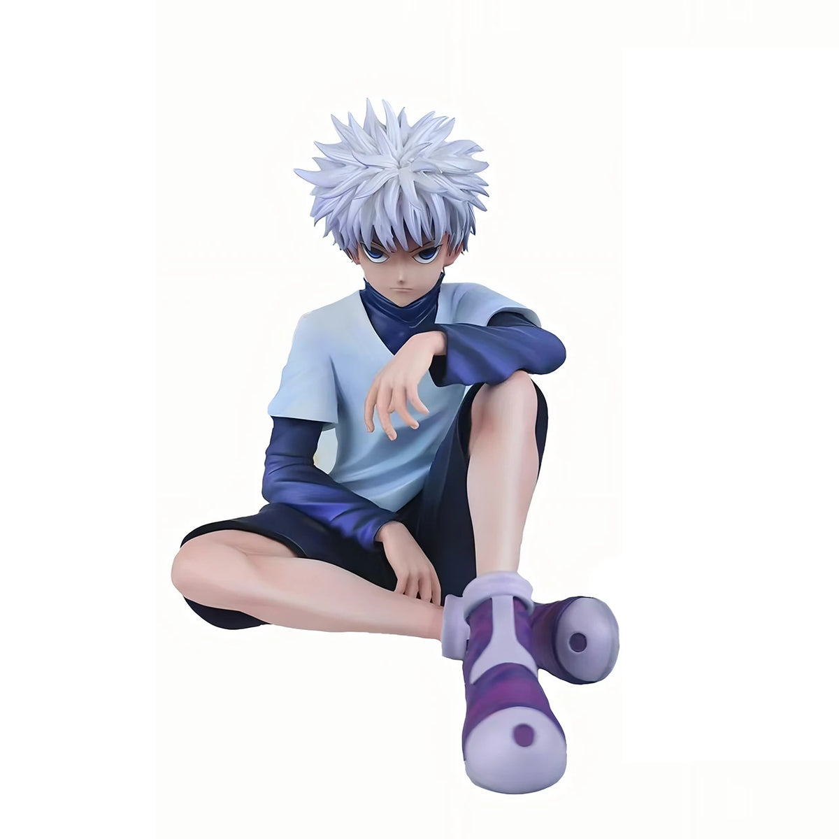 12cm HXH Anime Figures Killua Zoldyck GON FREECSS Sitting Action Figures PVC Model Toy Adult Collection Statues Children Gifts
