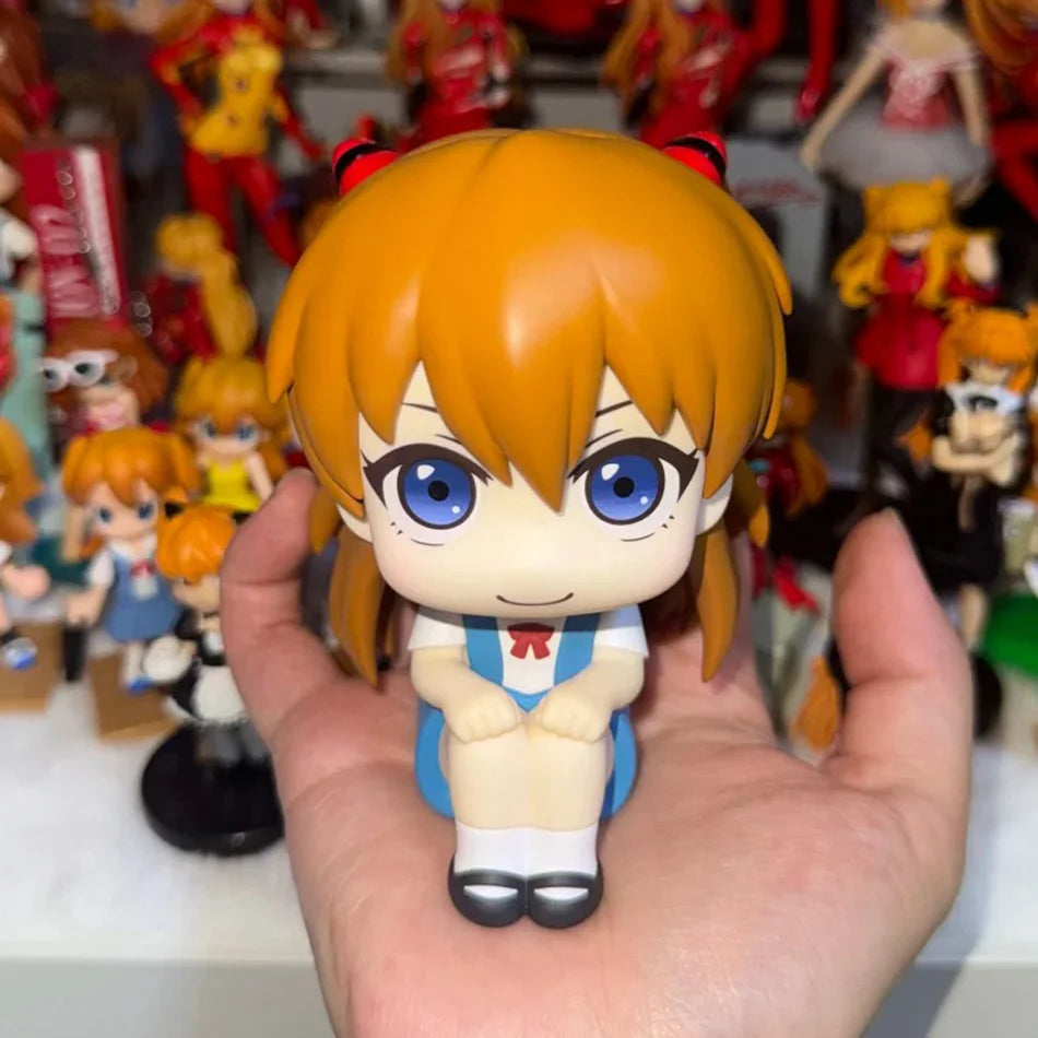 New Neon Genesis Evangelion Anime Figure EVA Ayanami Rei Asuka LookUp Q Version Model Desktop Ornament Gift Doll Toys
