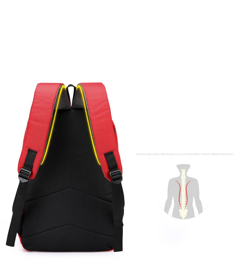 Anime Figure Backpack Printed Schoolbag Student Supplies Large Capacity Bookbag Cute Portable Colorful Knapsack Men Women Gift