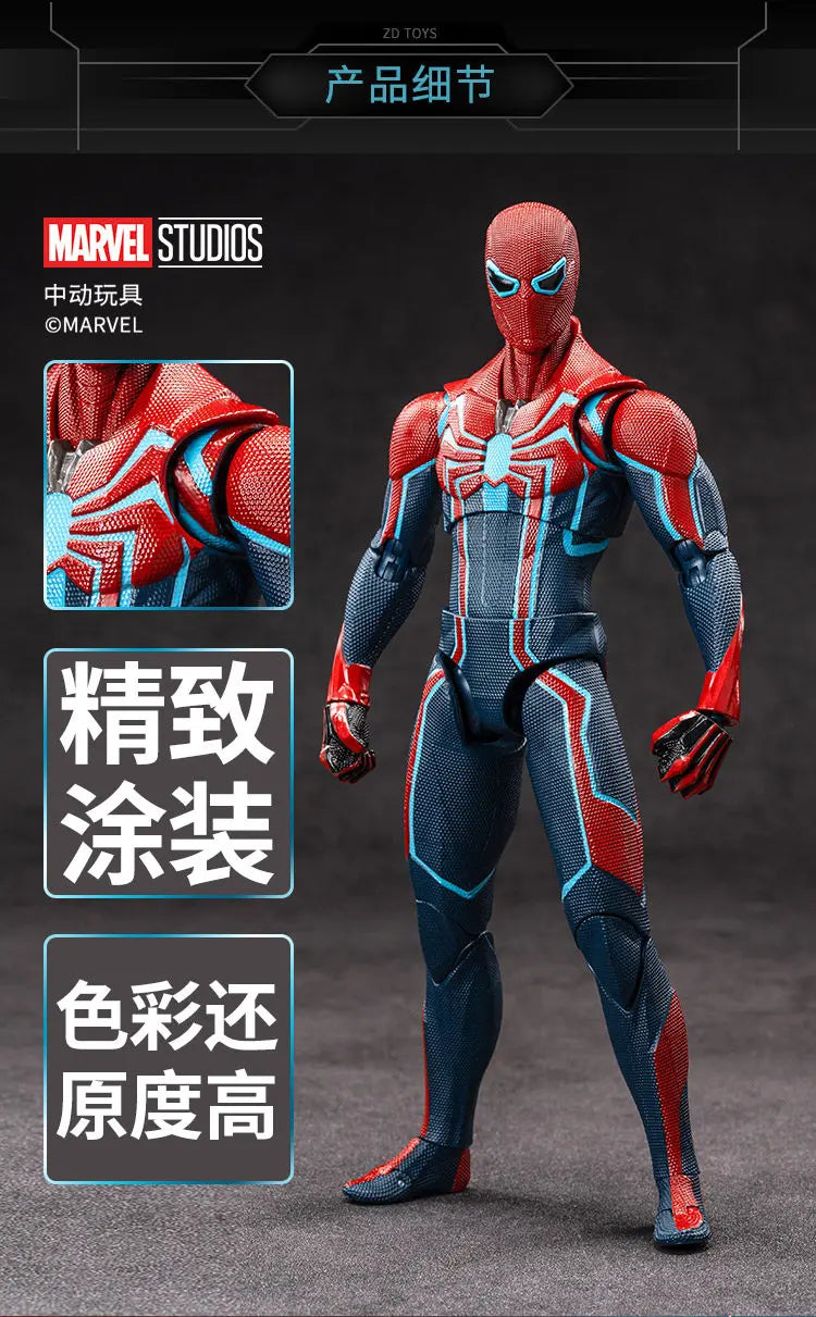 Zd Toys Marvel Spider Man Action Figure Ps4 Game Version Full Articulated Collectible Model For Display