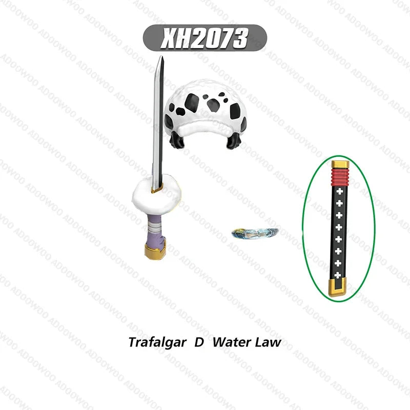 XH2030-XH2077 Japanese Anime Series Cartoon Building Block Figure Luffy Zoro Joba Mini Action Combination Desktop Accessory Toy
