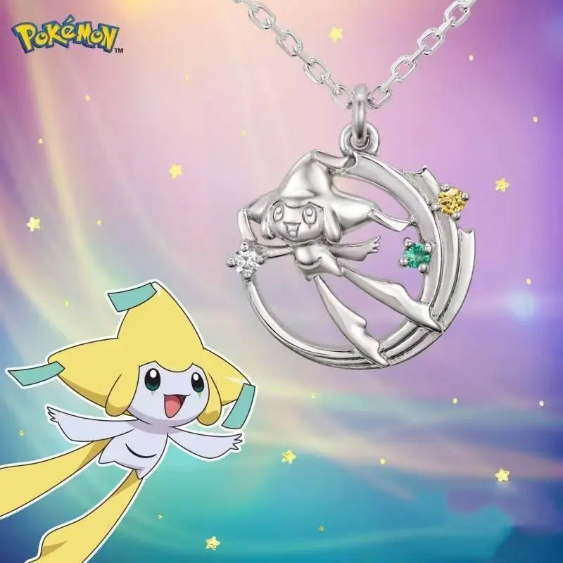 New Pokemon Espeon Snorlax Gengar Mewtwo Necklace Couple Accessories Anime Peripherals Fashion Cartoon Niche Light Luxury Gifts