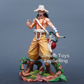 25cm/9.8in Anime Figure One Piece Figure Usopp Figure Luffy PVC Statue Collectible Model Toys Gifts