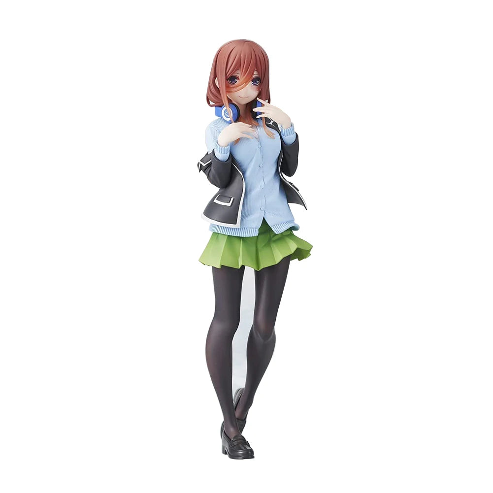 Anime Figure Nakano Nin Nakano Ichika Itsuki Action Figure JK School Uniform Girl Nakano Miku Figurine Collection Anime Gift