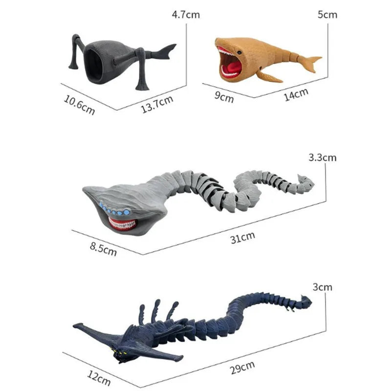 New 3D Printing Anime Figures Toy Maja Eater Bloop Model Figure Creative Small Monster Series Figures Collection Toy Kids Gift