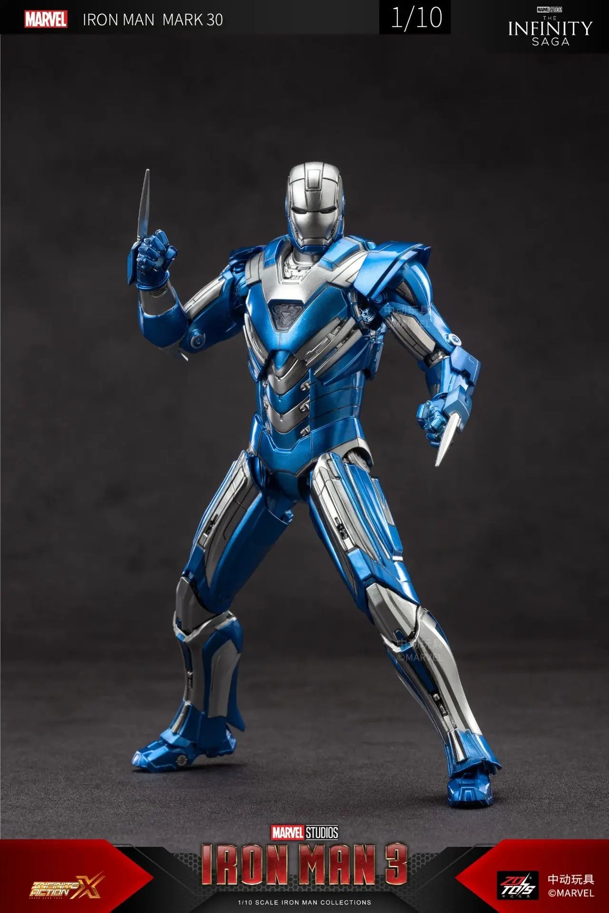 ZD Iron Man Figure Legends Iron Man Mk41 Mk47 Tank MK24 Iron Patriot 2.0 MK35 Red Snapper 1/10 Scale Iron Man Collections Gift
