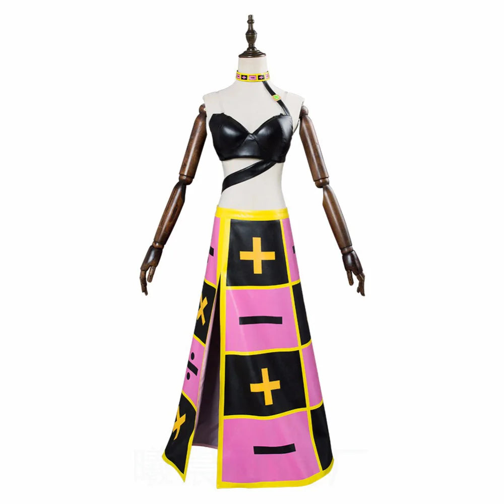 Trish Una Cosplay Costume Pink Wig Anime Jojo's Bizarre Stone Ocean Adventure Trish Cicciolina Underwear Dress Necklace Uniform