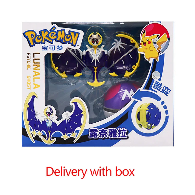 Deform Pokemon Pokeball Greninja Lucario Ball Action Figure Toy Set Mew Pikachu Dragonite Snorlax Venusaur Blastoise Elf Monster