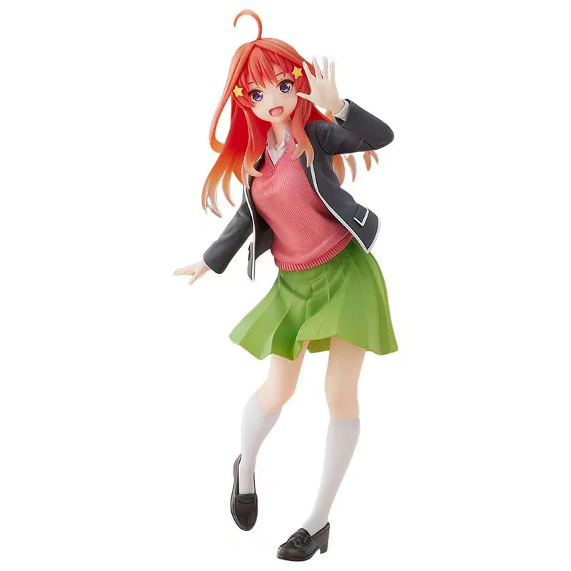 Anime The Quintessential Quintuplets Figure Miku Nakano Figuras Ichika Nino Yotsuba Itsuki School Uniform PVC Toys for Gift