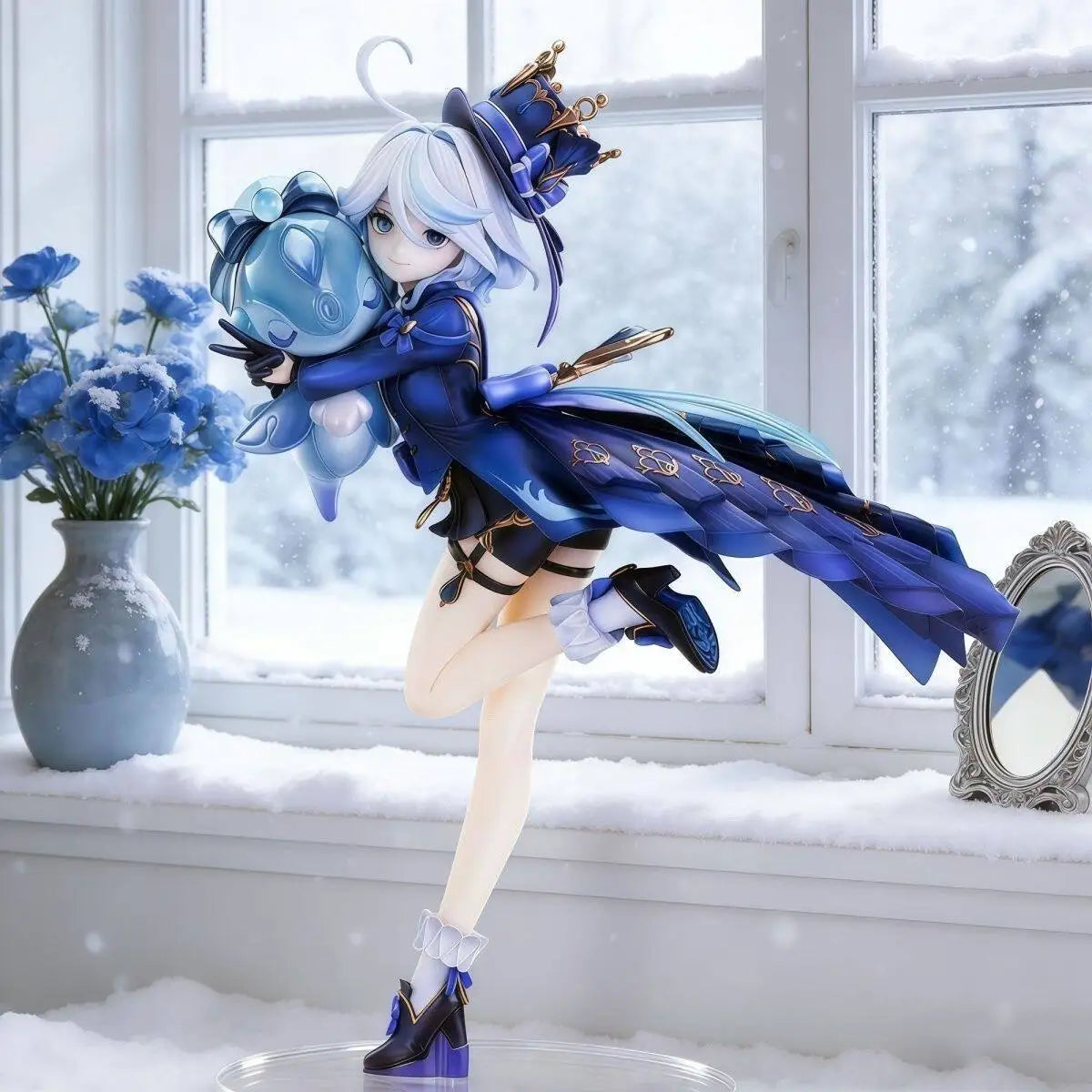 Genshin Impact Furina Figure Ganyu Figures School Uniform Ganyu Girl Figurine Pvc Statue Model Doll Ornament Collection Toy