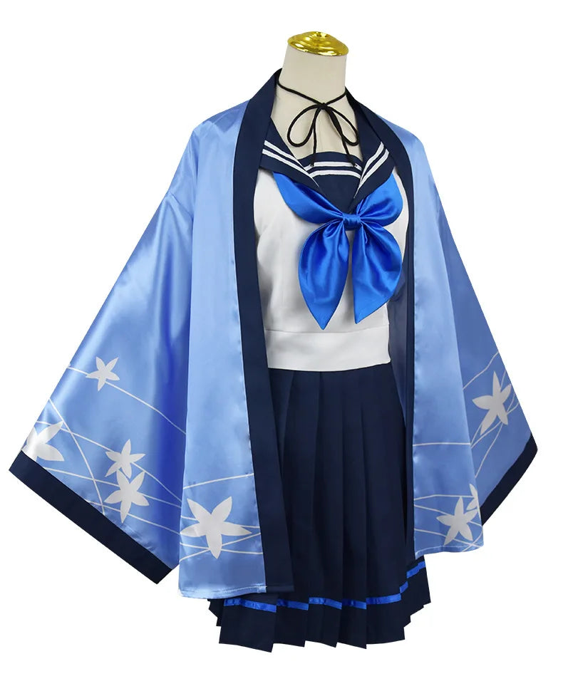 Game Blue Archive Cosplay Tongsheng Kikyou Costume Sailor Cape Cartoon Anime Dress Ear Headwear Wig JK Uniform Top Skirts Kimono