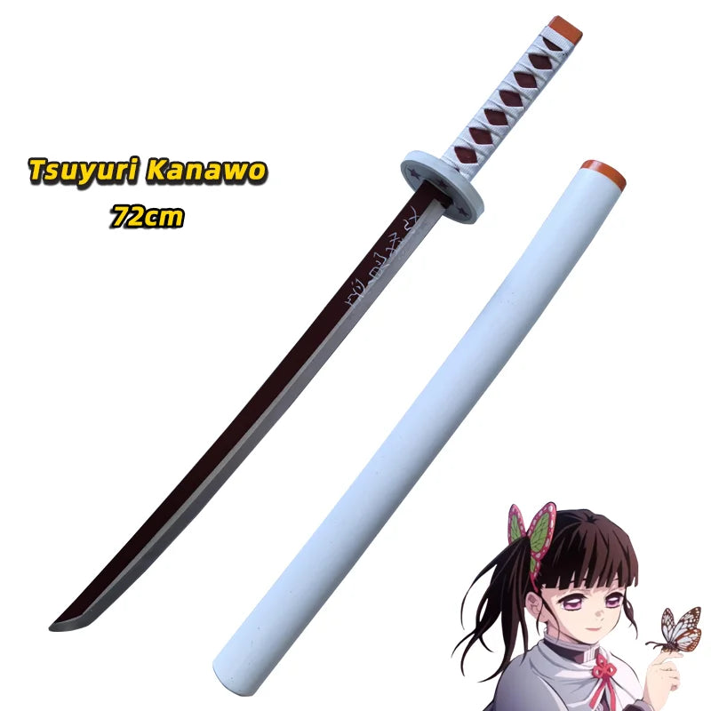 Kochou Shinobu Katana Anime Assembled Sword Cosplay Props Orange Rengoku Kyoujurou Kyoujurou Tanjirou Swords 72cm