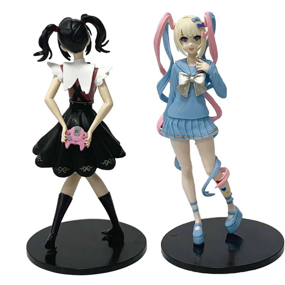 2027Needy Girl Overdose Anime Figure with Cat Action Figures Virtual Uploader PVC Collection Model Ornaments Toys Birthday Gifts