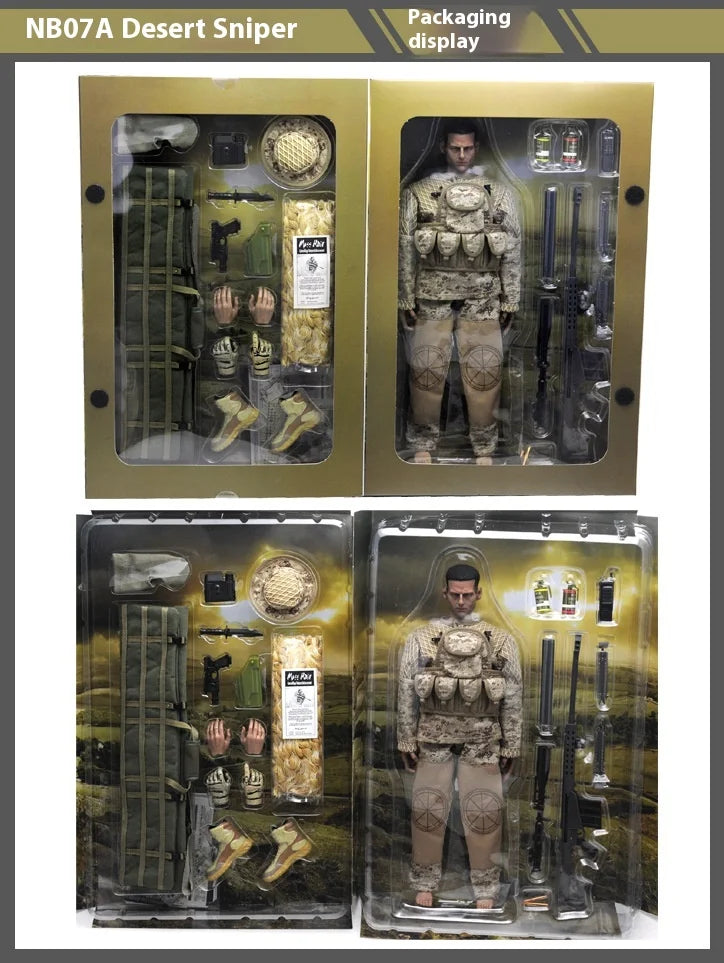 1/6 12-Inch NB07 NB08 Male Soldier Articulated Action Figure Multi-Piece Plastic Collectible Sniper With Barrett Military Models