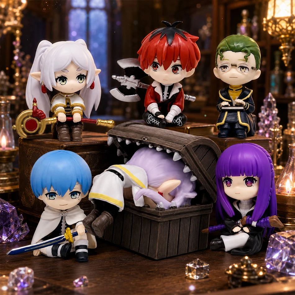 New Bandai Frieren: Beyond Journey's End 7.5cm Anime Figures Frieren Himmel Action Figure Cute Anime Figure Ornaments Collection