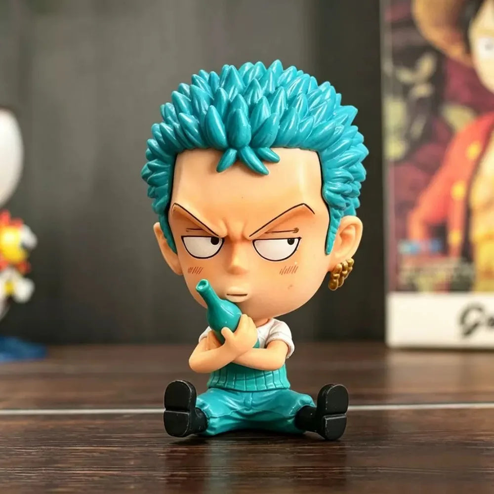 7-10cm Anime ONE PIECE Figure Franky/Brook/Jinbe/Chopper/SanjiRobin/Usopp/Nami/Zoro Action Figures Pvc Collection Model Toy Gift