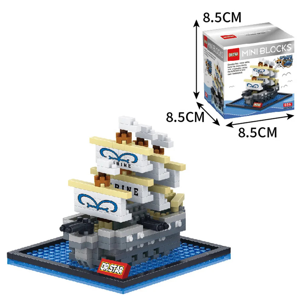 One Piece Anime Pirate Ship Building Blocks Thousand Sunny Going Merry Moby Dick Bricks Piece Figure Creative Toys Birthday Gift