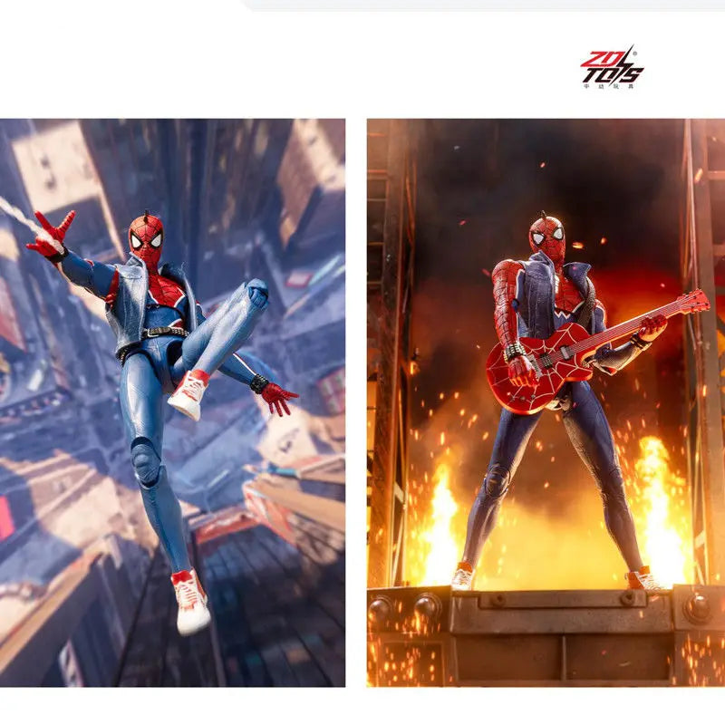 ZD Toy Spider-Man Brand New Day Spider Man PS4 Peter Parker Gold Black Red Iron Spider Hobie Brown Action Figure Toys Model Gift