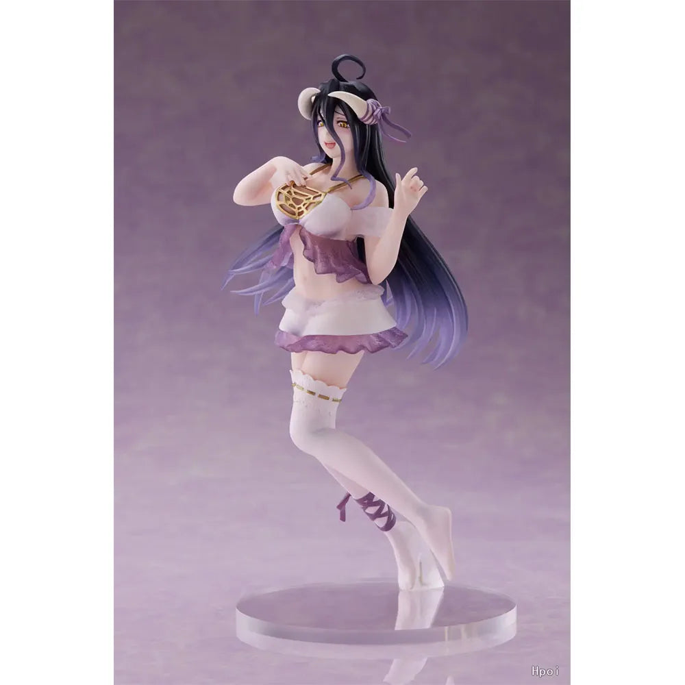 16CM Albedo Figure Anime OVERLORD Animation Maid Outfit Pajamas Style Model Toy Gift Collection Decoration Ornaments PVC