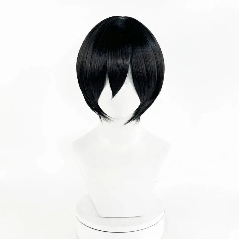 Anime Mikasa Ackerman Cosplay Wig - Black Heat-Resistant Synthetic Fiber Party and Halloween Costume Accessory