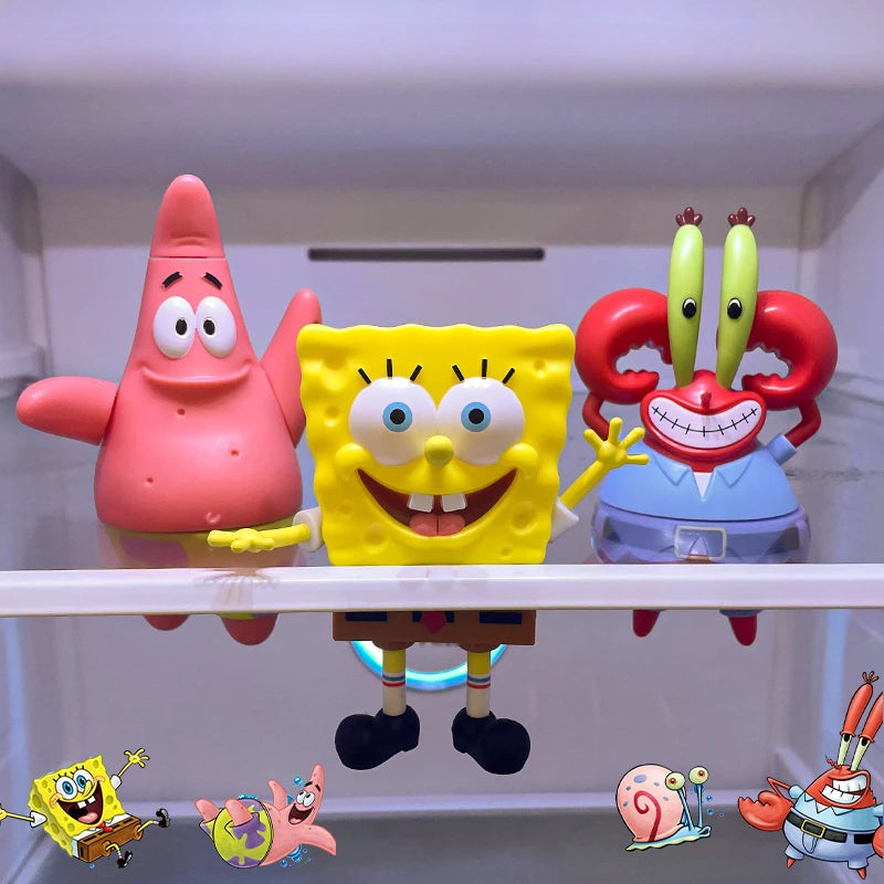 SpongeBob SuqarePants 25th Anniversary Series  Refrigerator Magnet Toy Magnetic Detachable Action Figures Collect Ornaments