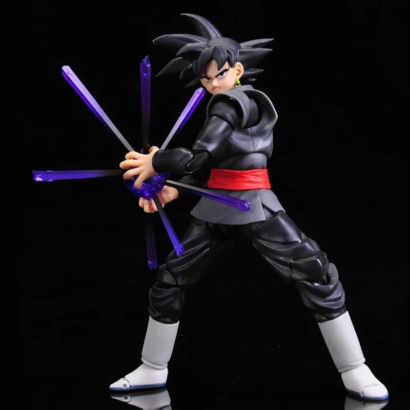 New Dragon Ball Black Goku Zamasu Anime Action Figure Super Saiyan Movie Version Dbz Model With Multiple Accessories Toys Gifts