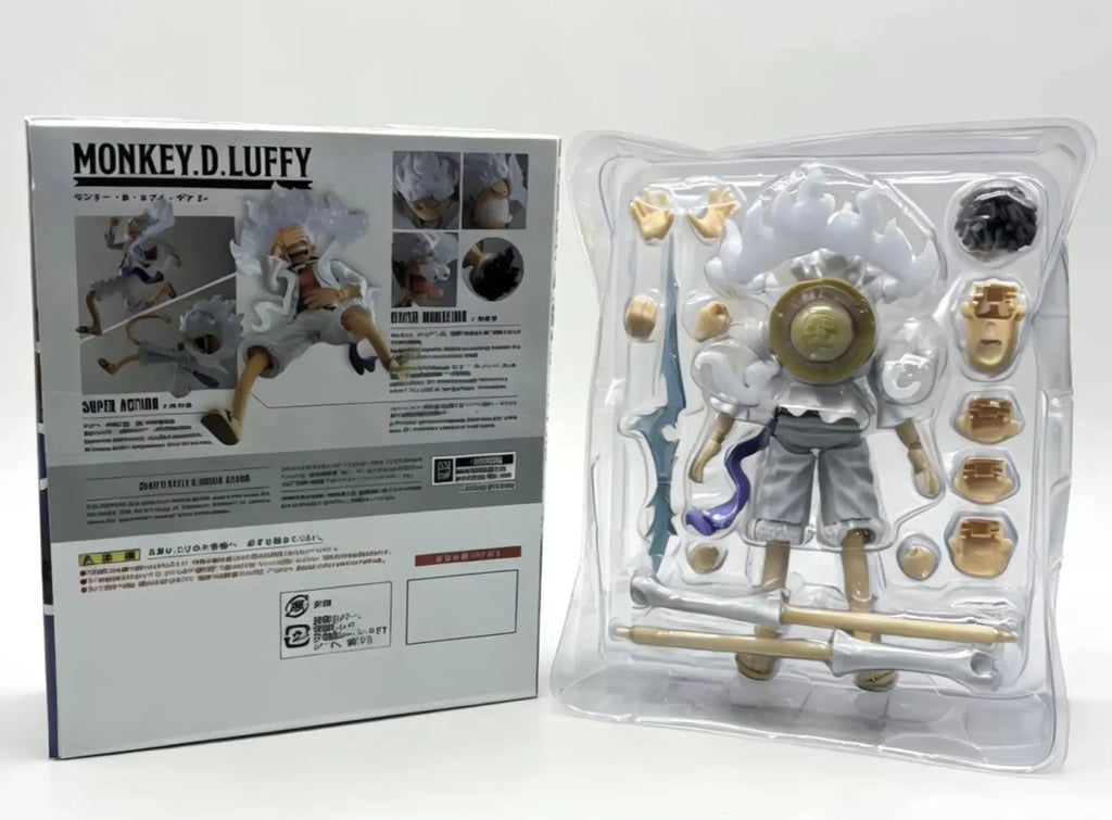Bandai SHF One Piece Nika Action Figure - Luffy Collectible Model Toy for Boys Birthday Gift Ornament