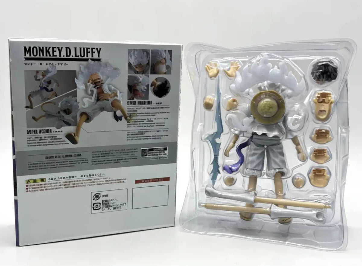 Bandai SHF One Piece Nika Action Figure - Luffy Collectible Model Toy for Boys Birthday Gift Ornament