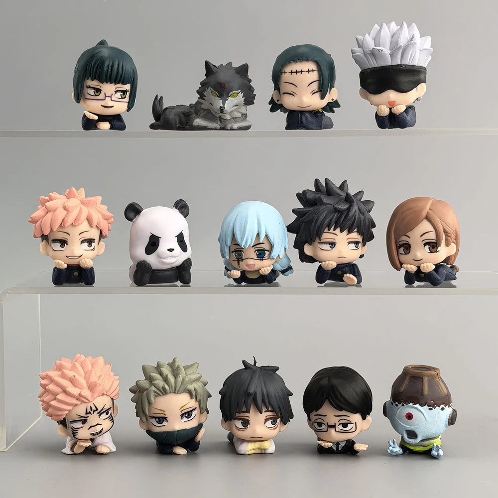 14pcs Anime 7pcs  Jujutsu Kaisen Satoru Kugisaki Sukuna Geto Suguru Gojo Itadori Yuji Megumi Figure Cute Toys Collection Model