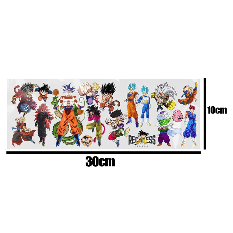 Son Goku Cartoon Transfer Sticker Anime Dragon Ball Permanent UV DTF Sticker Waterdichte DIY Sticker Water Cup Decorate