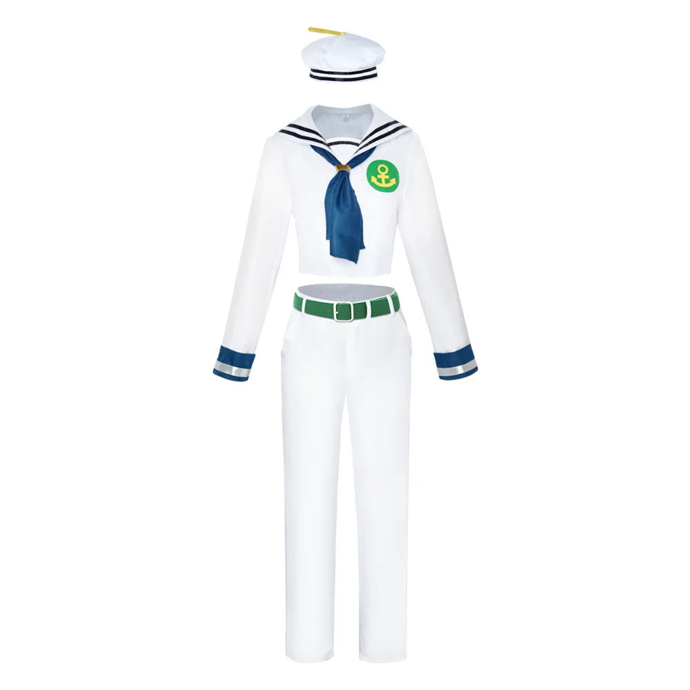 Higashikata Josuke Jo Cosplay Jo's Costume Women Man Suit Adventure Halloween Carnival Outfits Role Play Sailor Suit Hat 4PCS