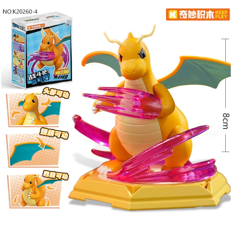 Original Pokemon Action Figure Pikachu Charizard Gengar Dragonite Gengar Movable Toy Decoration Model Birthday Gifts