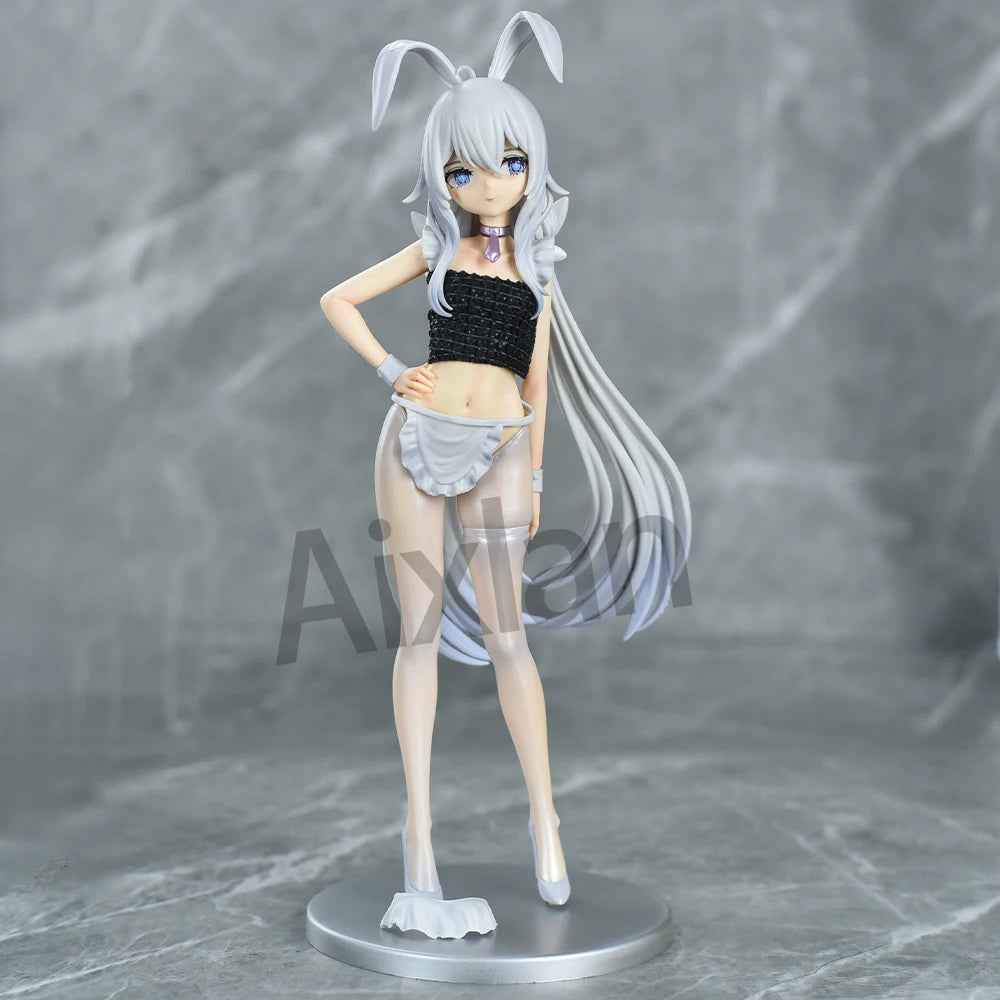 Aixlan Azur Lane Figure MNF Le Malin 26cm Lazy White Rabbit PVC Action Figure Amine Adult Anime Girl Statue Collectible Figurine