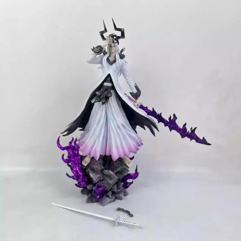 31-33cm Bleach Ichigo Figure Hollow White Horned & Mugetsu Form Pvc Anime Peripheral Desktop Decor Collectible Statue Fan Gift