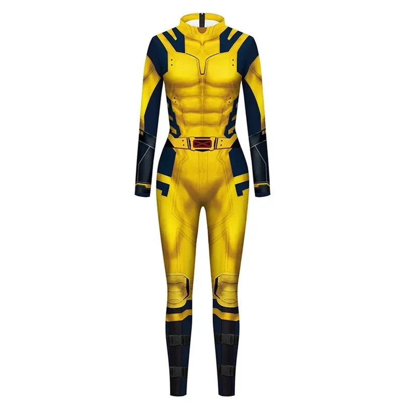 Super-héros Wolverine Deadpool Costume d'Halloween pour adultes enfants trois griffes Wolverine Spandex Zentai super-héros body