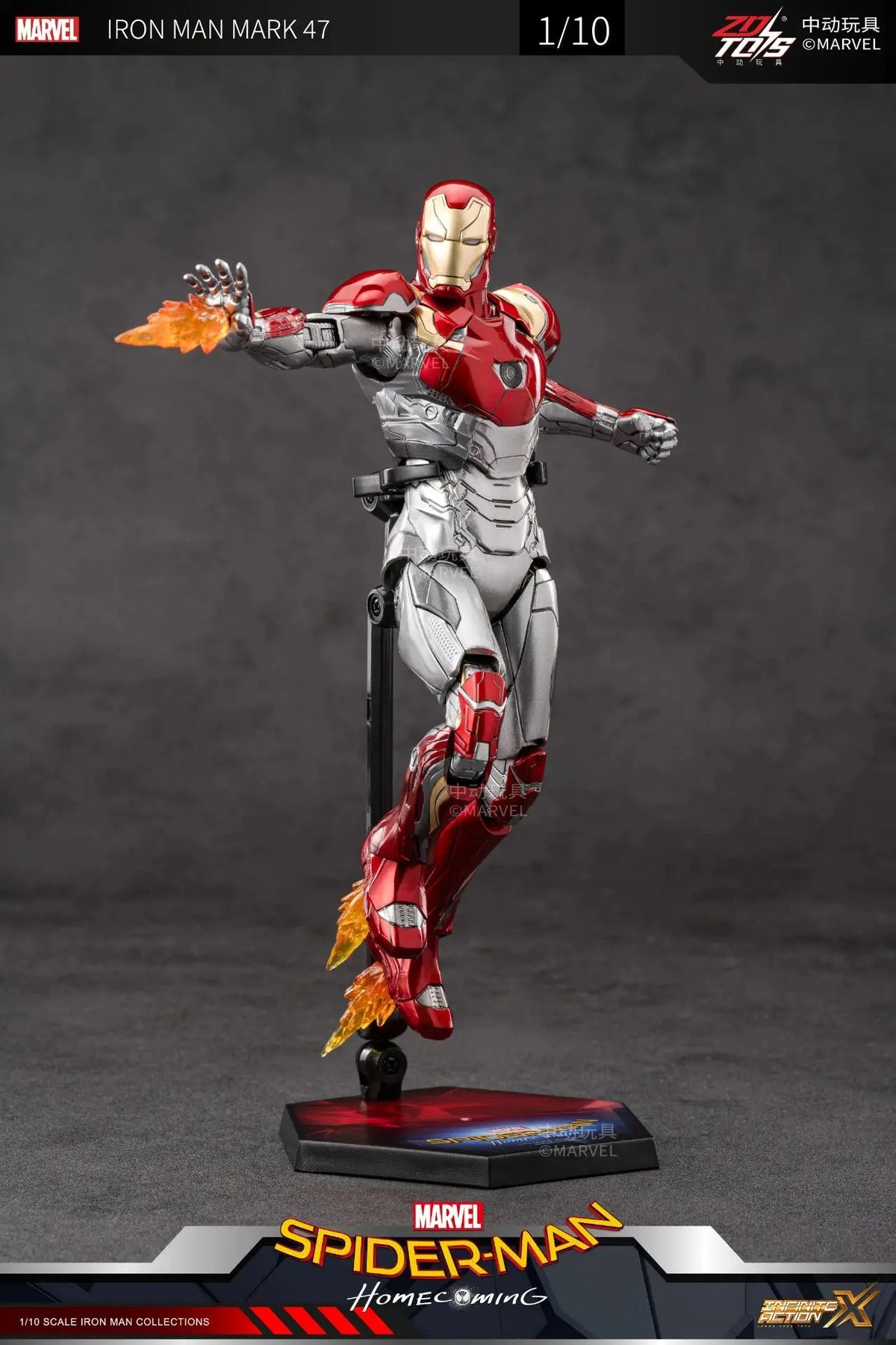 ZD Iron Man Figure Legends Iron Man Mk41 Mk47 Tank MK24 Iron Patriot 2.0 MK35 Red Snapper 1/10 Scale Iron Man Collections Gift