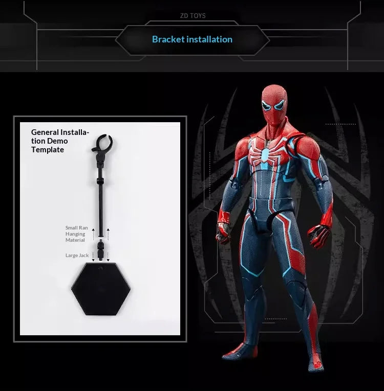 Zd Toys Marvel Spider Man Action Figure Ps4 Game Version Full Articulated Collectible Model For Display