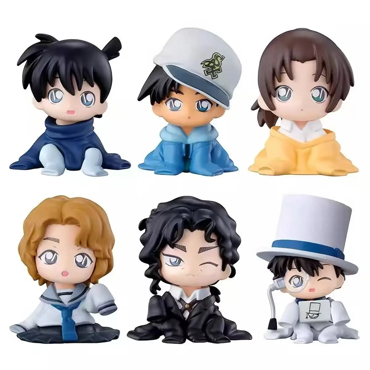 Detective Conan Sitting Pose Series Gashapon Shuichi Akai Subaru Okiya Ran Mouri Action Figure Model Toy