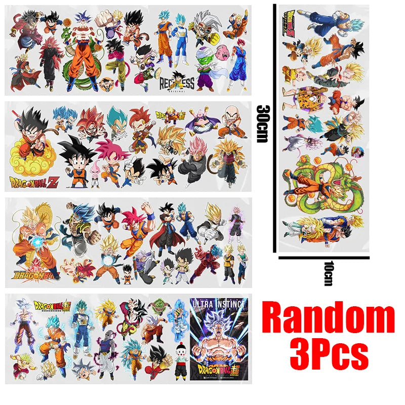 Son Goku Cartoon Transfer Sticker Anime Dragon Ball Permanent UV DTF Sticker Waterdichte DIY Sticker Water Cup Decorate