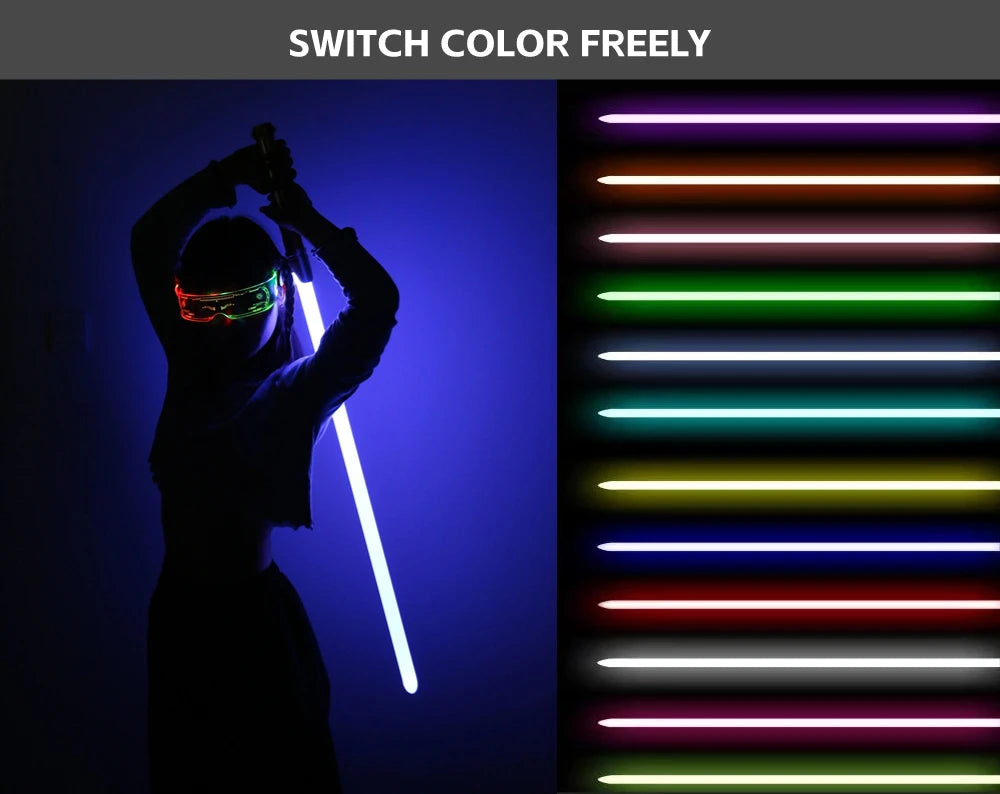 TXQSABER Double-edged A01 Heavy Dueling 12colors Combat Jedi Saber Sword Blaster Luminous Toy Cosplay Gesture Control