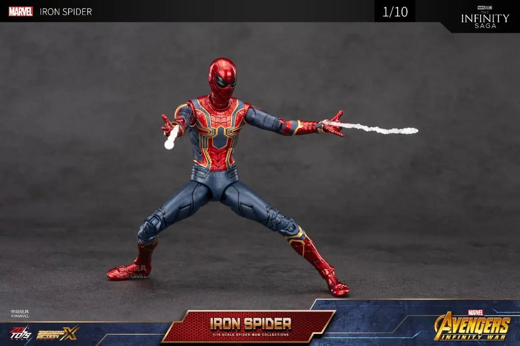 ZD Toy Iron Spider Man Advanced suit legends No Way Home Peter Parker Gold Black Red Model Action Figure Adult Collectible Toy